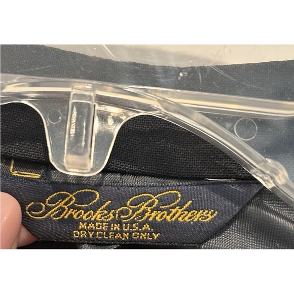 Brooks Brothers Blazer Suit Jacket Blazer Black Men's Size 45R Brooksease Wool - Picture 4 of 8